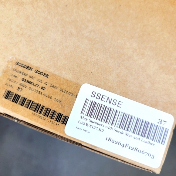 [EUC] Golden Goose Grey Glitter May Sneakers SIZE 37 in box AUTHENTIC - Picture 11 of 11